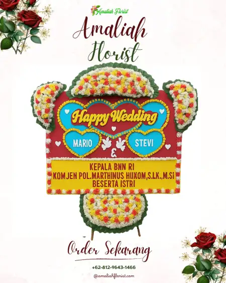Papan Bunga Pernikahan Leksono